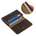 Flip Top Card Holder Multifunctional Genuine Leather Wallet
