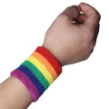 Embroidered Patch Rainbow Bracer Sports Wristbands