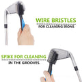 Golf Club Brush Groove Cleaner with Retractable Zip-line and Aluminum Carabiner Cleaning Tools