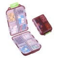 10 Compartments Travel Pill Box