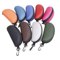 Portable Oxford Cloth Sunglasses EVA Hard Case Zipper Clip