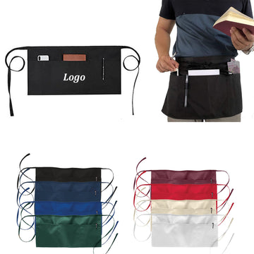 Waist Apron With 3 Compartment Pouch