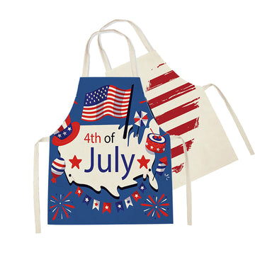 Independence Day Printed Linen Sleeveless Apron