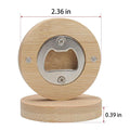 Round Bamboo Bottle Opener
