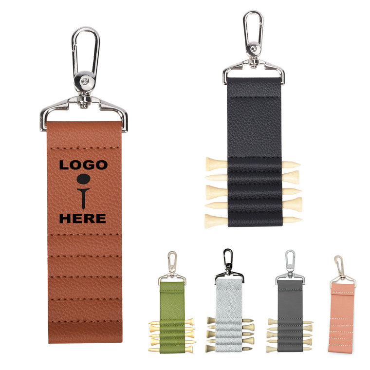 Leather Golf Tag with 5 Tees