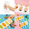 4 Cavities Homemade Ice Pop Molds Oval
