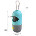 Pet Poop Bag Dispenser W/ Safety LED Flashlight & Carabiner