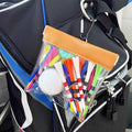 Transparent Auto-Closing Golf Tee Pouch with Carabiner