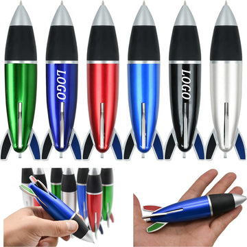 4 in 1 Multicolor Fat Rocket Shape Pen