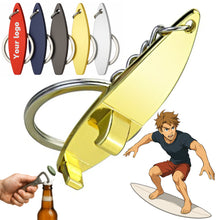 Custom Metal Surfboard Beer Bottle Opener Keychain