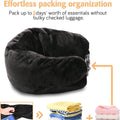 Crystal Velvet Stuffable U-Shaped Travel Neck Pillowcase