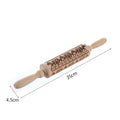 Christmas Embossed Wooden Rolling Pin For Baking Cookies