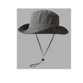 Solid Color Quick-Dry Bucket Hat With Chin Strap
