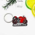 Cartoon Mini Motorcycle Pvc Soft Double-Sided Keychain