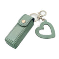Lipstick Holder Keychain With Heart Mirror