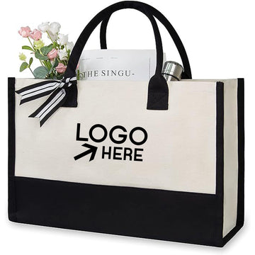 Classic Black And White Canvas Tote Bag