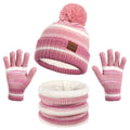 3 Sets Kids Winter Hat Gloves Scarf Set