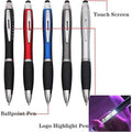 Personalized  3 in1 Stylus Logo LED Flashlight Pens