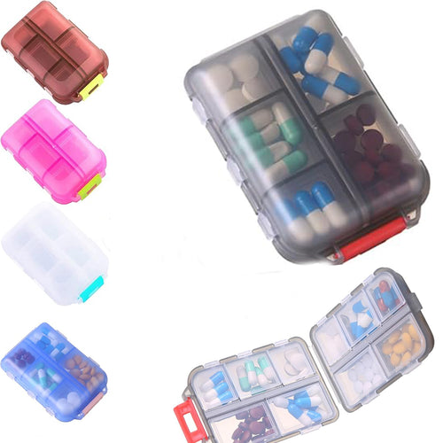 10 Compartments Travel Pill Box