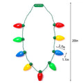 Led Light Up Christmas Bulb Necklace