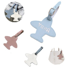 Airplane Shape PU Leather Luggage Tag