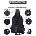 Black Sling Crossbody Backpack Bag