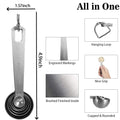 6 Piece Stainless Steel Measuring Spoons Cup Set