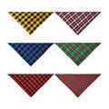 Polyester Checked Pet Bandana - Bib