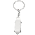 Mini Cute Metal Shark Skateboard Keychain