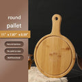 Pizza Peel Round Bamboo Cutting Board With Handle