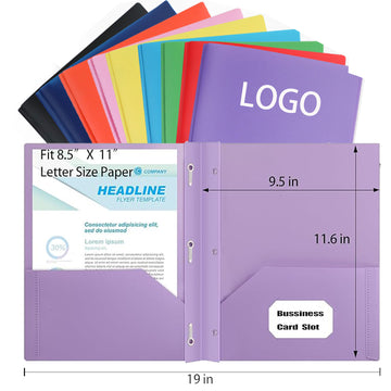 Plastic Folder With Prongs 2 Pocket