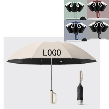Reverse Folding Umbrella With Ring Buckle