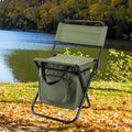 Folding Stool Backpack Chair Insulated Cooler Bag
