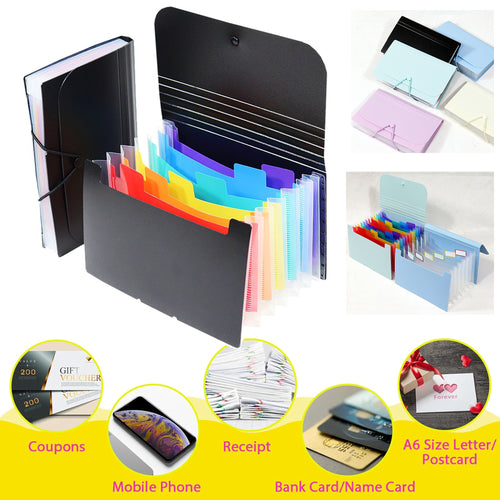 13 Pockets A6 Receipt Coupon Organizer