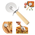 Pizza Cutter Wheel With Wooden Handle