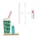 Silicone Collapsible Straw Set With Cleaning Brush