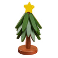 Wooden Christmas Tree-Shaped Cup Coaster For Christmas Gift