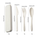 Wheat Straw Cutlery Set with Case - Eco Utensils