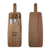 Wood Serving Board With Cheese Utensils