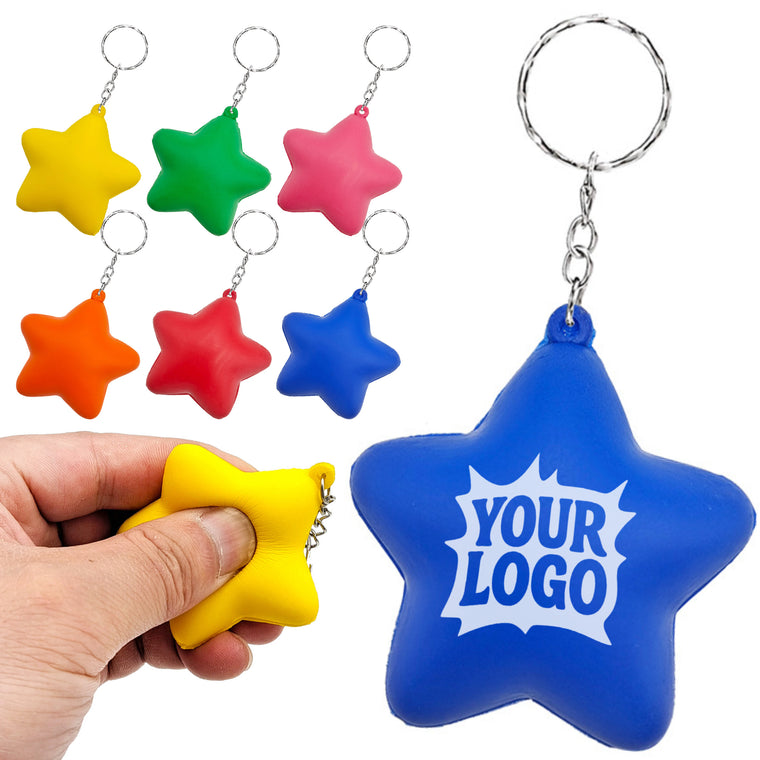 Custom Mini Star Stress Reliever Keychain