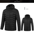 Winter Outdoor Heated Hooded Coat Windproof Usb Charging