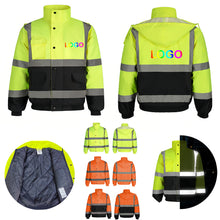 High Visibility Reflective Insulated Winter Jacket MOQ 10pcs