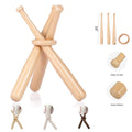 Wooden Baseball Stand Holder