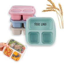 3 Grids Wheat Straw Snack Box Food Container