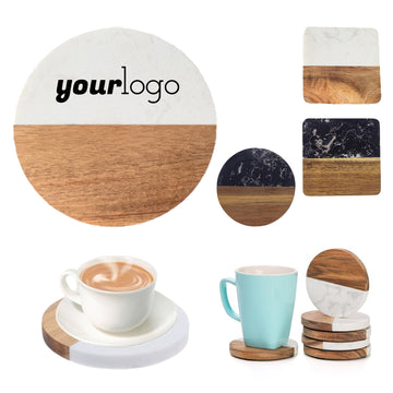 Wooden Round Square Coffee Placemat