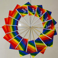 Full-Color Hand Held Polyester Stick Flags MOQ 100PCS