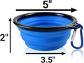 Silicone Pet Collapsible Dog Bowl W/Carabiner