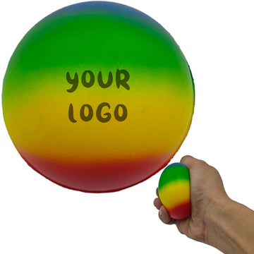 Custom 2.75" Rainbow Stress Reliever Ball