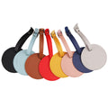 Round Shaped PU Leather Luggage Tags