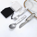 3 Pcs Knife Fork Spoon Tableware Cutlery Set For Traval